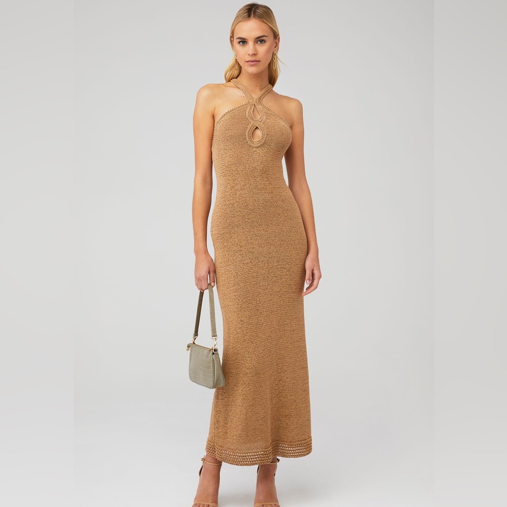 SIGNIFICANT OTHER Tan Halter Dress